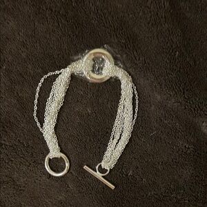 Silver Multi-Strand Chain Bracelet